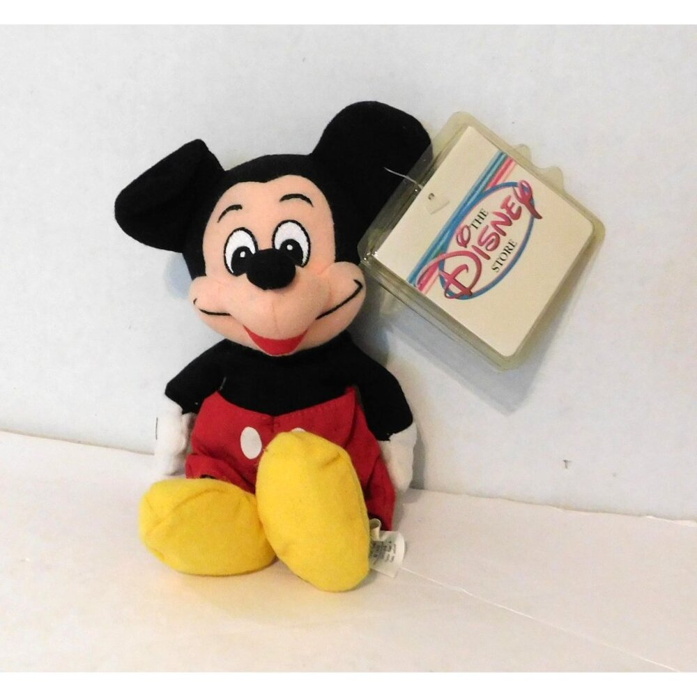 Disney Store Mickey Mouse Mini Bean Bag Plush Toy Original Tags 8 Inch
